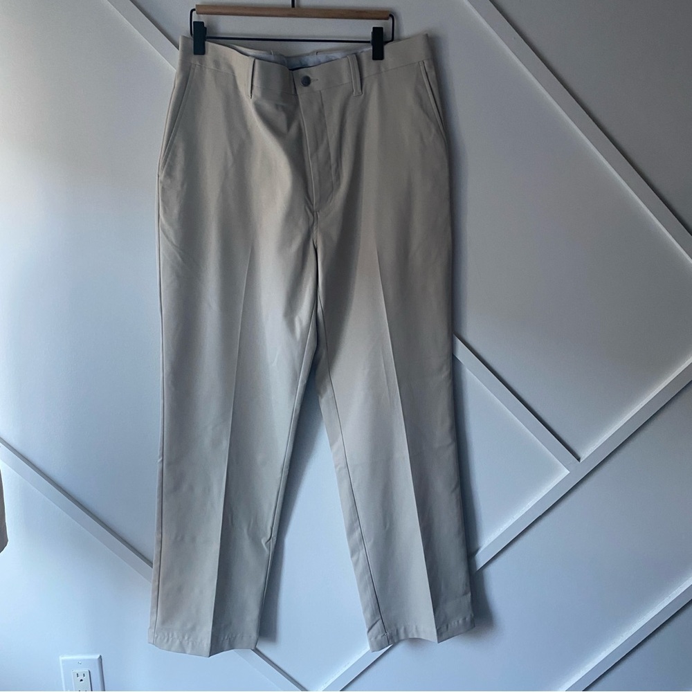 Callaway Khaki Performance Golf Pants 36 Classic Fit Trousers Course Ready